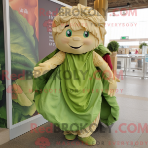 Tan Cabbage Leaf mascot...