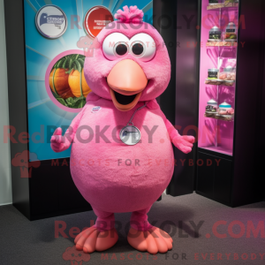 Rosa Kiwi-maskotdraktfigur...