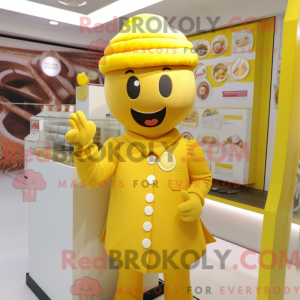 Gul chokolade maskot...
