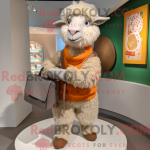 Tan Angora Goat mascot...
