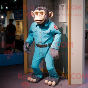 Blauwgroen chimpansee...