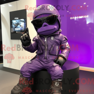 Purple Phone mascot costume...