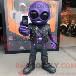 Máscara de telefone roxa...