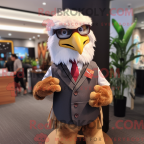 Fantasia de mascote Águia com colete e óculos - Águia mascotes - REBROKO_334089 - RedBrokoly.com