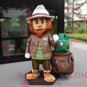 Brun Leprechaun Hat maskot...