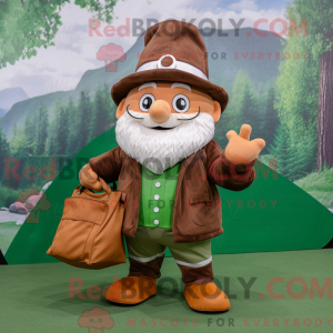 Brun Leprechaun Hat maskot...