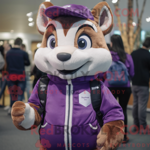 Purple Chipmunk mascot...