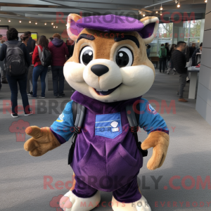 Purple Chipmunk mascot...