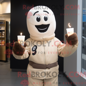 Beige Scented Candle mascot...