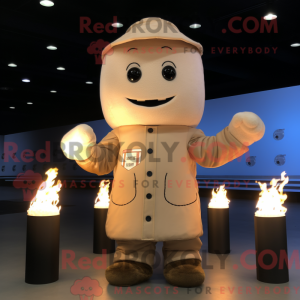 Beige Scented Candle mascot...