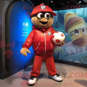 Red Handball Ball maskot...