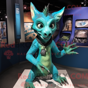 Turquoise Chupacabra mascot...