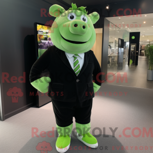 Grön gris maskot kostyme...