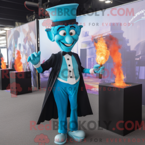 Cyan Fire Eater Maskottchen...