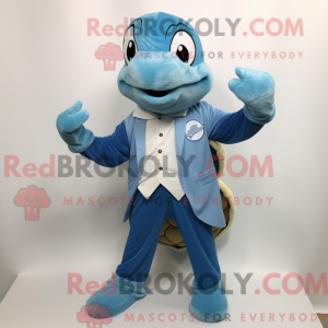 Sky Blue Turtle maskot...