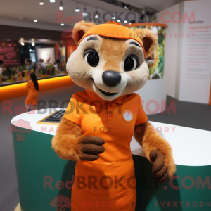 Orange Meerkat maskot...