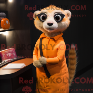Orange Meerkat maskot...