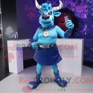 Blue Bull-maskotdraktfigur...