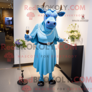 Blue Bull-maskotdraktfigur...