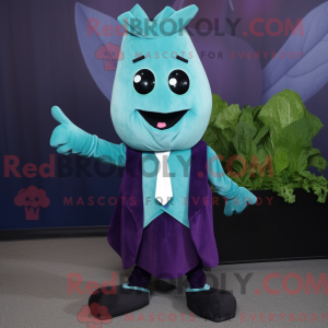 Teal Beet mascottekostuum...