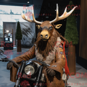 Brown Irish Elk mascot...
