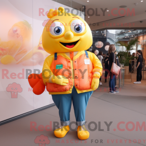 Yellow Clown Fish maskot...