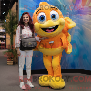 Gul Klovn Fisk maskot...