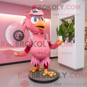 Pink Hawk Maskottchen...