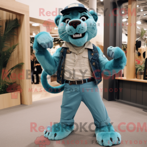 Blauwgroen Smilodon...