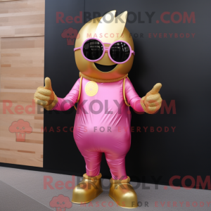 Gull Rosa maskotdraktfigur...