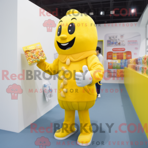 Yellow Candy Box maskot...
