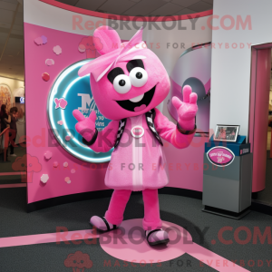 Pink Plate Spinner maskot...
