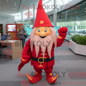 Red Wizard maskot kostume...