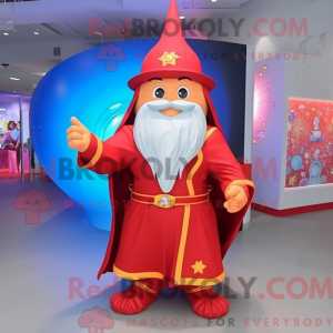 Red Wizard mascot costume...