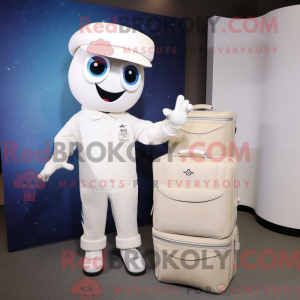 Hvid Champagne maskot...