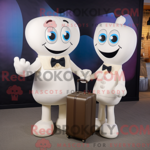 Hvid Champagne maskot...