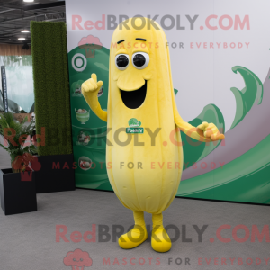 Gul agurk maskot drakt...