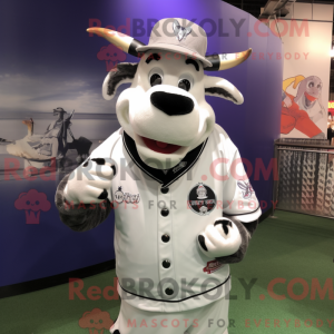 Sølv Holstein Cow maskot...