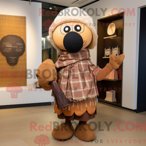 Brun sækkepibe maskot...