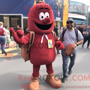 Maroon Hot Dogs maskot...