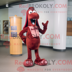 Maroon Hot Dogs maskot...