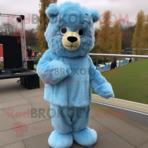 Sky Blue Alpaca mascotte...