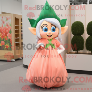 Peach Elf-maskotdraktfigur...