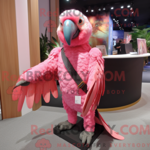 Roze Parrot mascottekostuum...