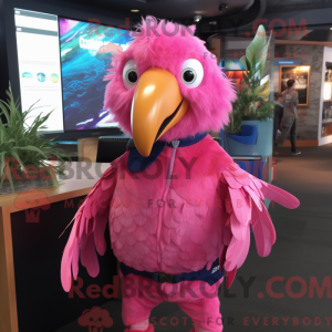 Pink papegøje maskot...