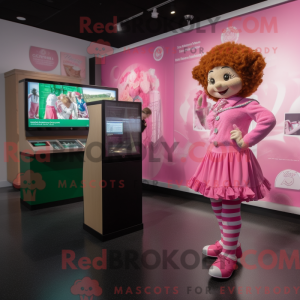 Pink Irish Dancer maskot...