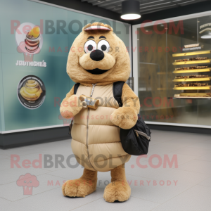 Beige Bagels mascotte...