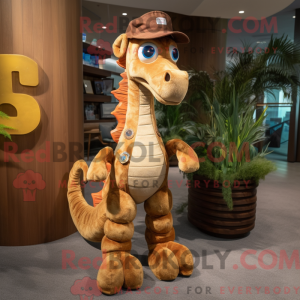 Brun Sea Horse maskot...