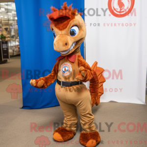 Brown Sea Horse mascot...