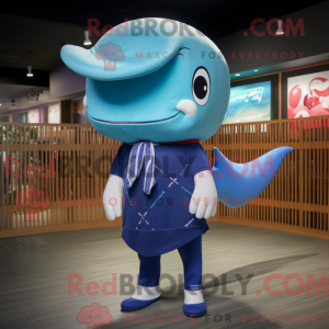 Blue Whale maskot kostume...